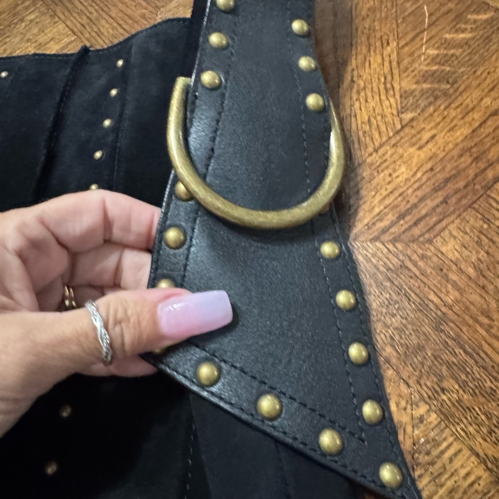Steve Madden Black Studded Shoulder Bag - Picture 5 of 5